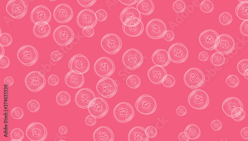 jellyfish lined illustration decor