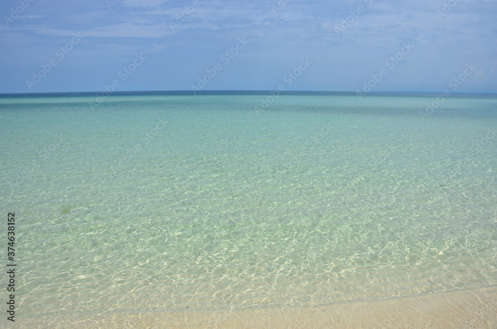 The view of the Pagoda beach and the sea on Koh Rong island in Cambodia