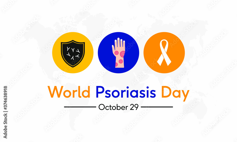 Vector illustration on the theme of World Psoriasis day observed each year on October 29th across the globe. Vector illustration on the theme of World Psoriasis day observed each year on October 29th across the globe.