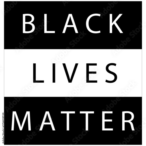 poster with black and white stripes and the words "Black lives matter"