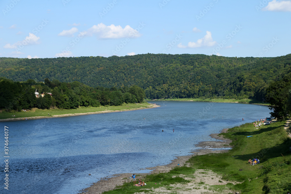 beautiful summer river landscape