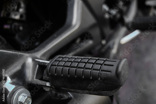 Foot rest for the pillion motorcyclist. 