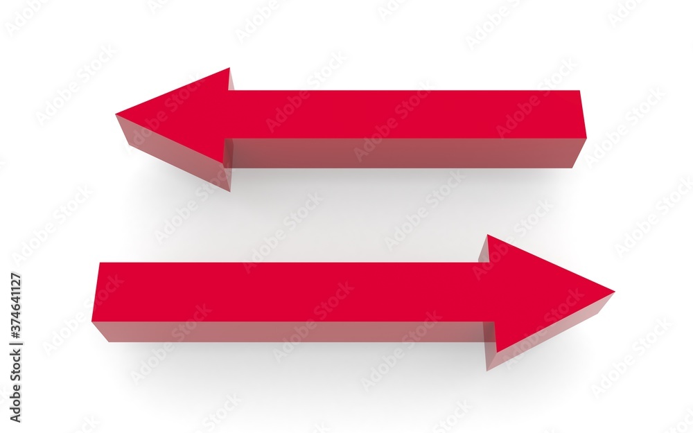 3D arrow on white background 3D arrow on white background