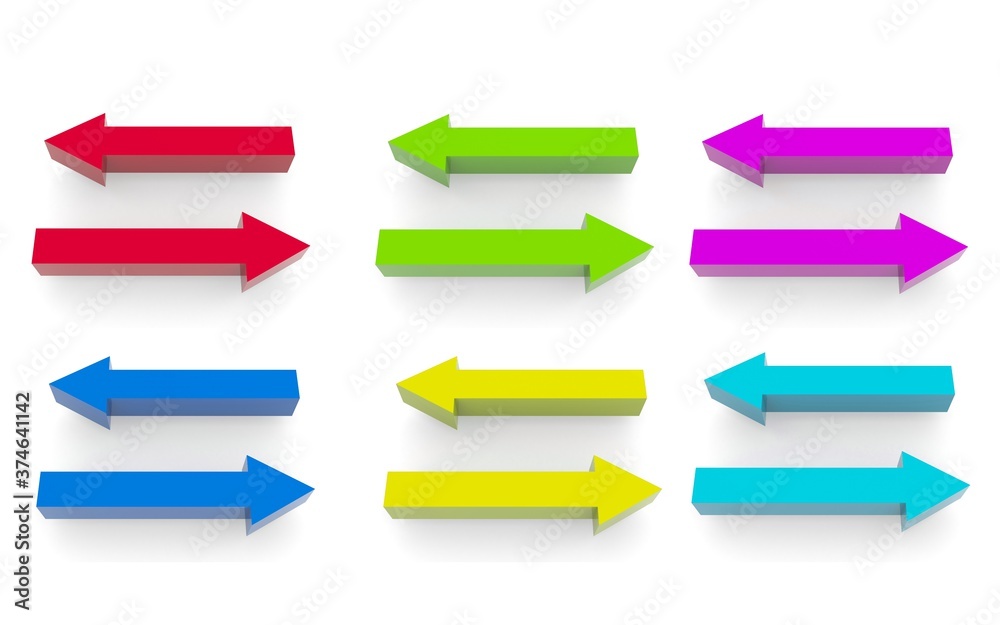 3D arrow on white background 3D arrow on white background