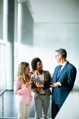 Group of business people us...