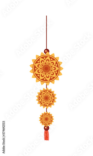 Isolated diwali amulet vector design