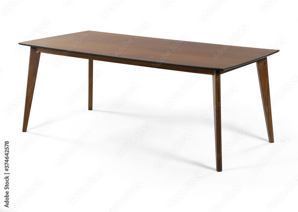 Single dining table on white background Single dining table on white background