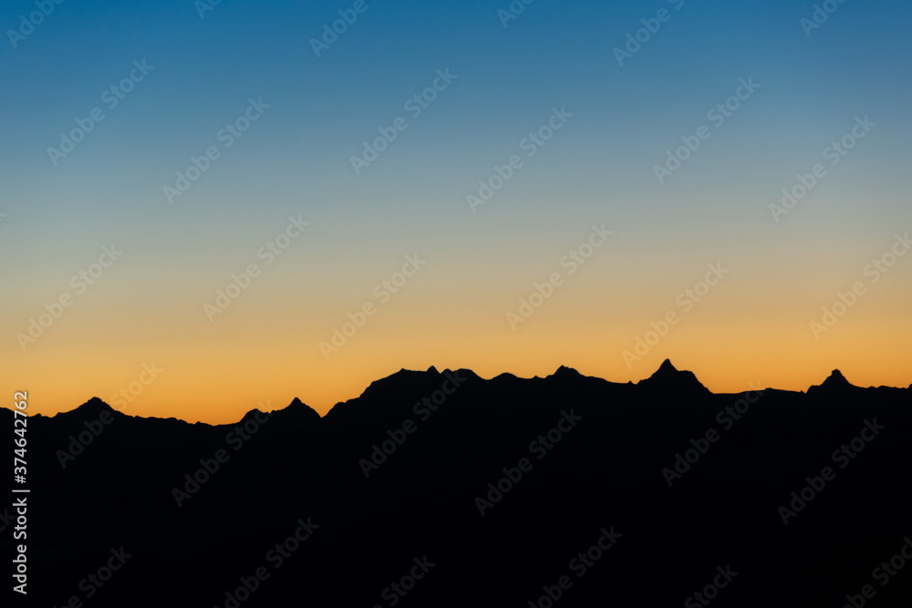 Alps profil sunrise