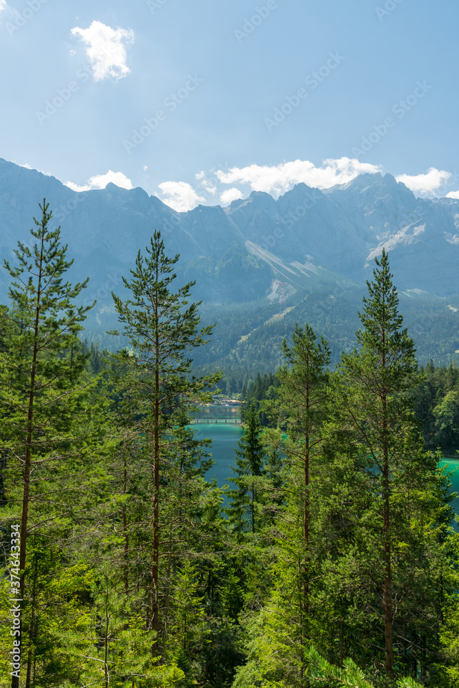 The Eibsee in the Bavarian Alps