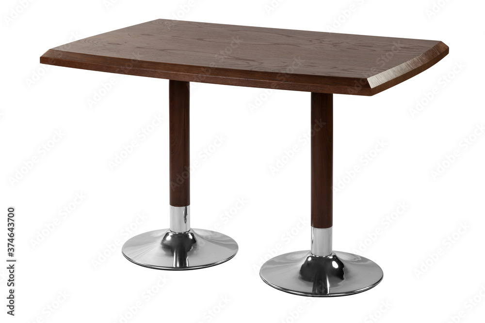 Single dining table on white background Single dining table on white background