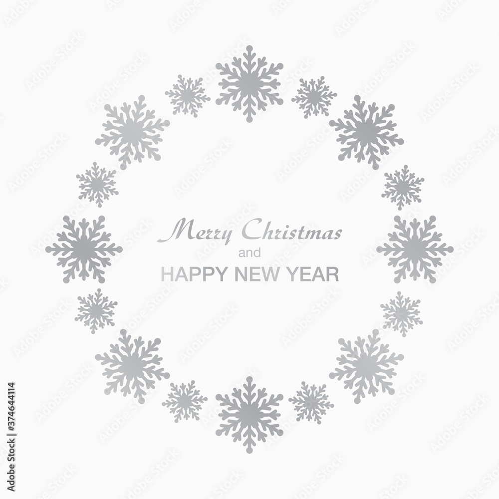 Vector card for Christmas, New Year, snowflakes Vector card for Christmas, New Year, snowflakes