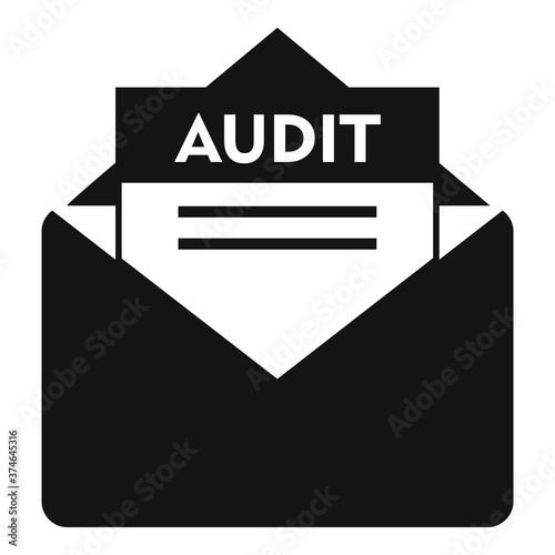Audit mail icon. Simple illustration of audit mail vector icon for web design isolated on white background