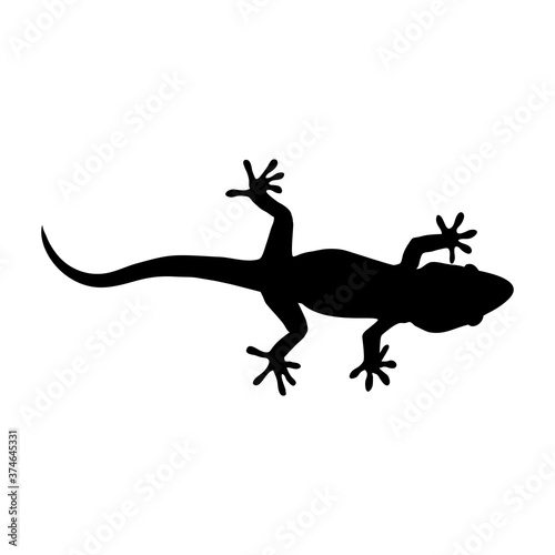 Silueta de lagarto en color negro
