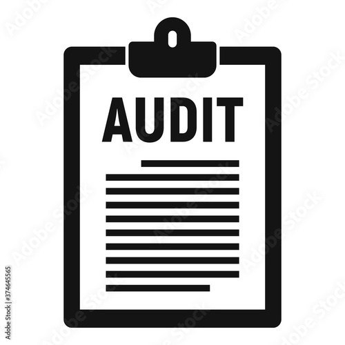 Audit clipboard icon. Simple illustration of audit clipboard vector icon for web design isolated on white background