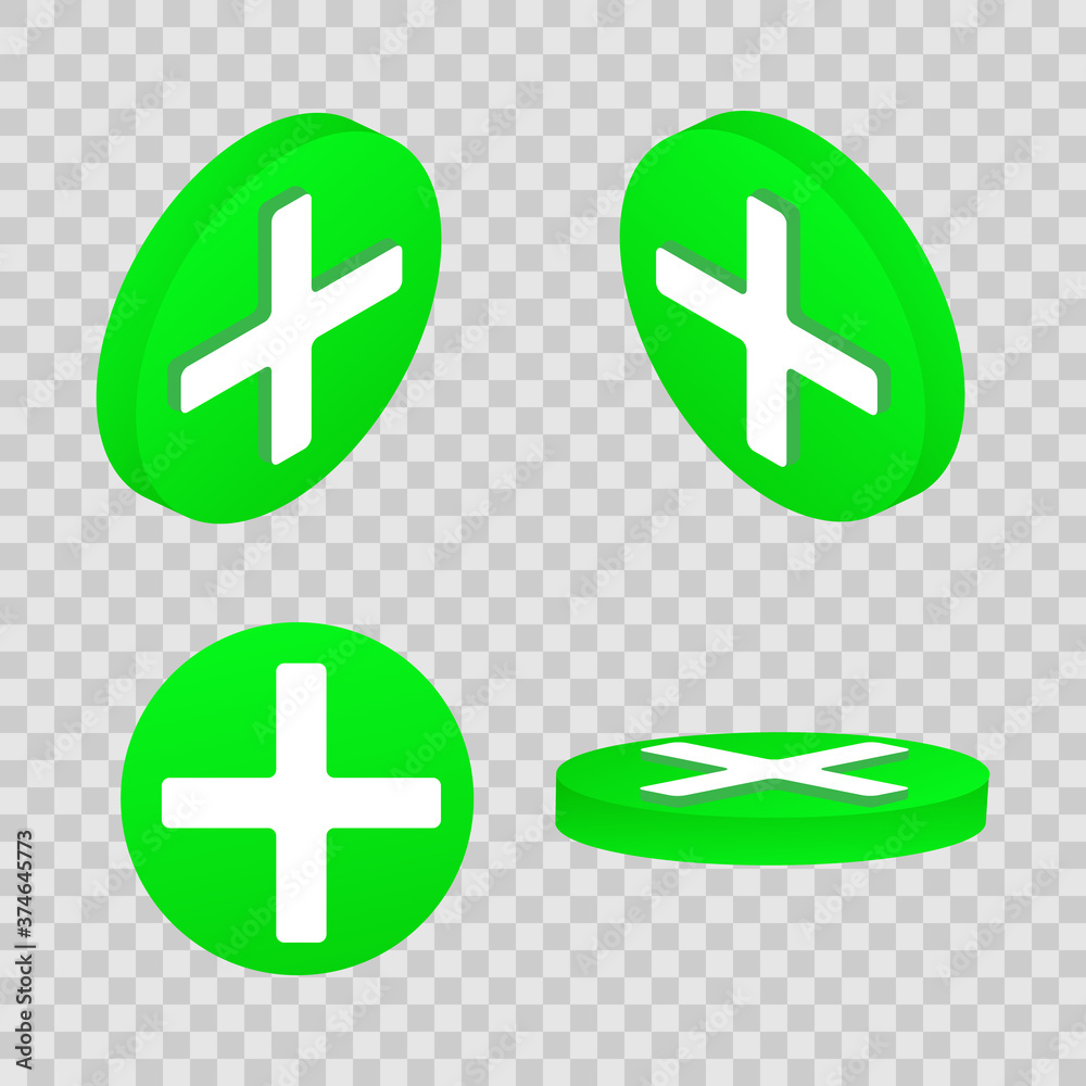 Obraz premium Three dimensional plus or medical cross symbol vector design