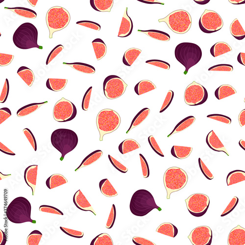 Illustration on theme big colored seamless purple fig