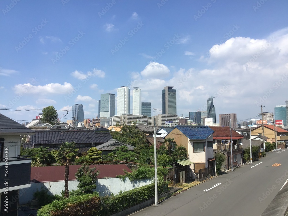 Obraz premium Skyscrapers around Nagoya Station in Aichi
