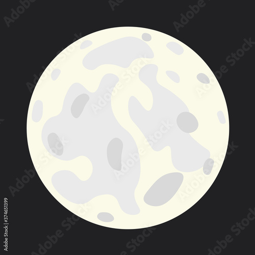 simple vector eps illustration of a halloween moon on black background