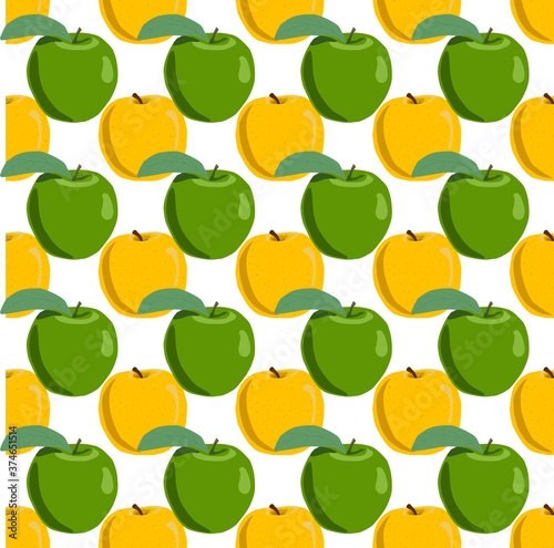 Illustration on theme big colored seamless apple