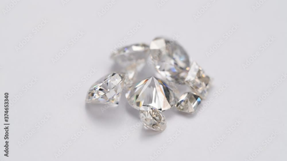 Diamonds on White Background Diamonds on White Background