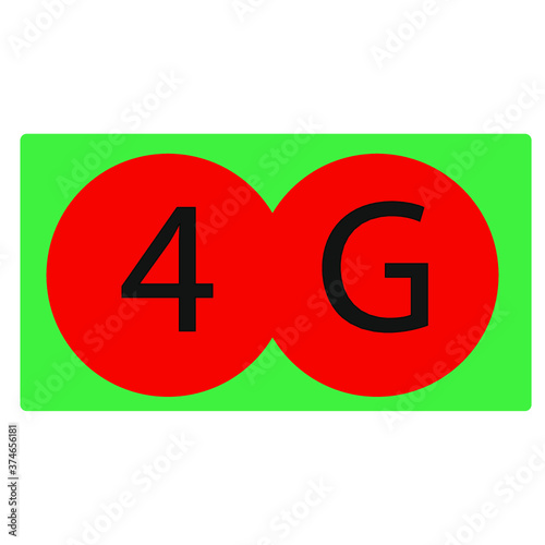 red circles on a green background with the inscription 4g