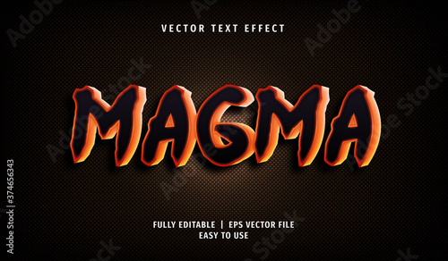 3D Magma Text effect, Editable Text Style