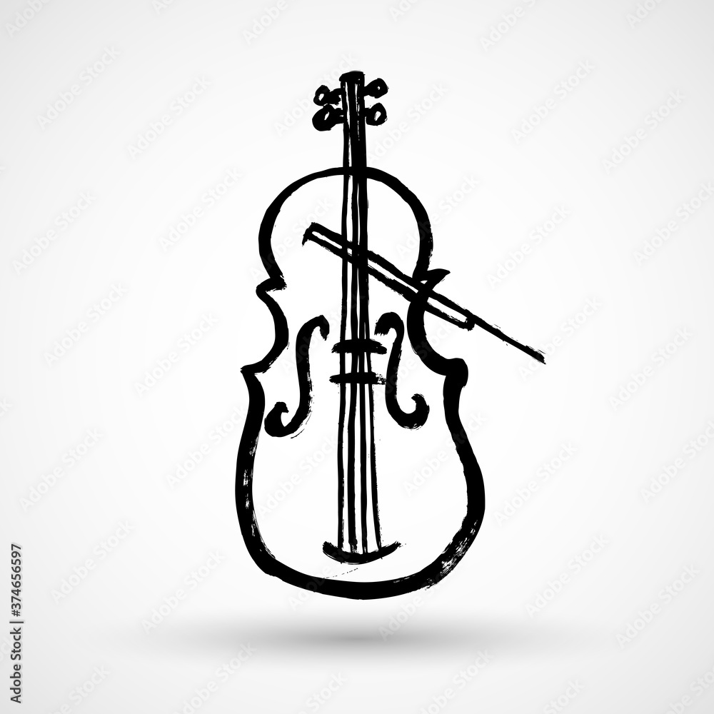 Violin Grunge Icon Violin Grunge Icon