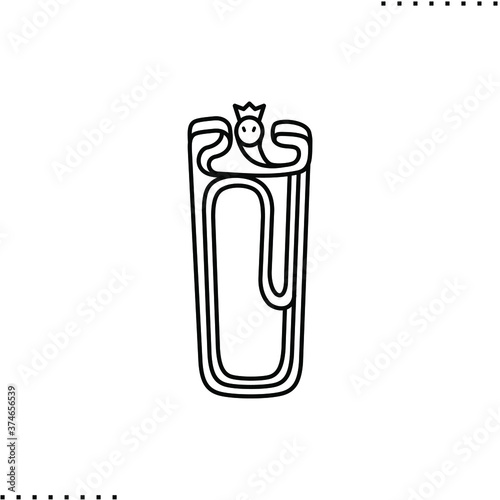 Ancient Egypt,  pharaoh's tomb art vector icon in outlines