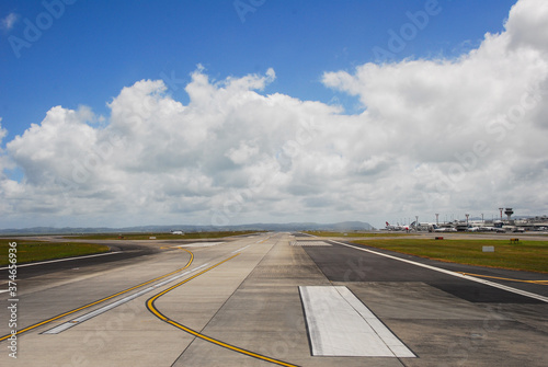 On the tarmac of the airport of Queenstown, New Zealand