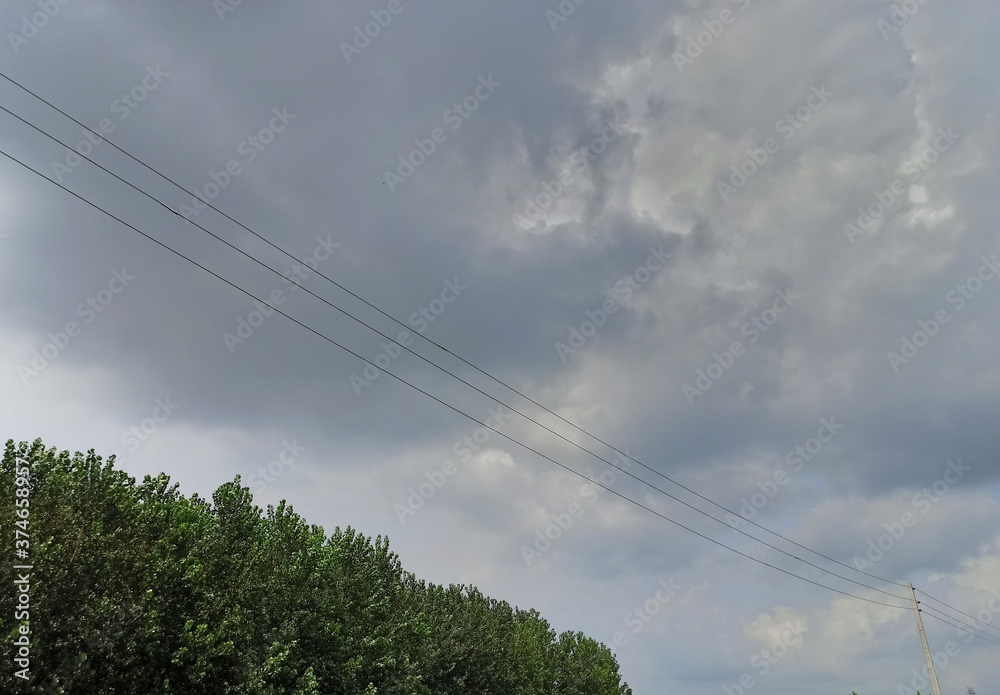Fototapeta premium high voltage power lines