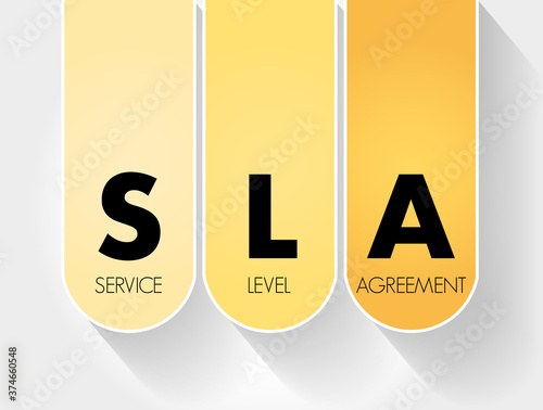 SLA - Service Level Agreement acronym, business concept background