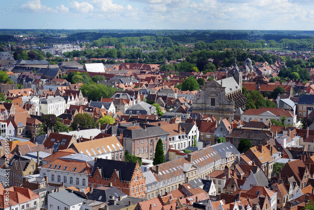 Obraz premium Vue aérienne de Bruges