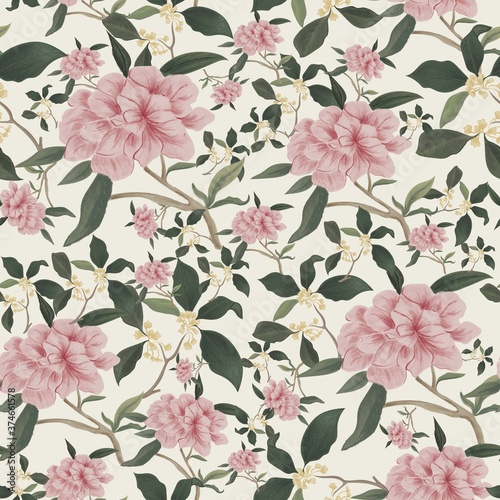 seamless pattern with flowers 