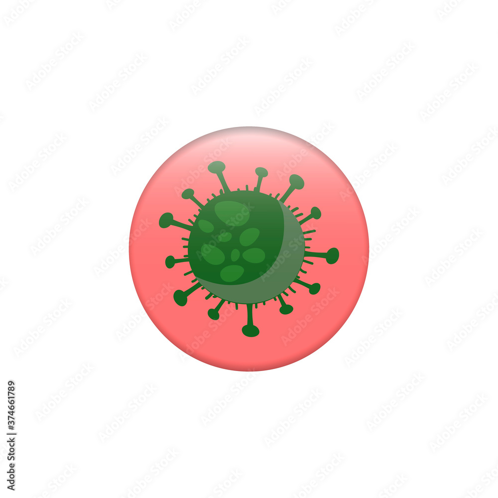 coronavirus vector icon in red button isolated. Stop coronavirus. Coronavirus outbreak. Coronavirus danger and public health risk disease and flu outbreak. coronavirus vector icon in red button isolated. Stop coronavirus. Coronavirus outbreak. Coronavirus danger and public health risk disease and flu outbreak.