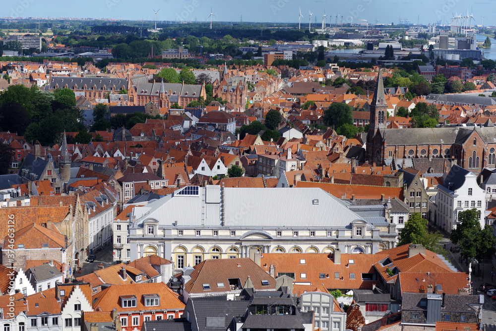 Obraz premium Vue aérienne de Bruges