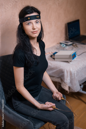 Принти на полотні patient use bioresonance therapy in alternative medicine