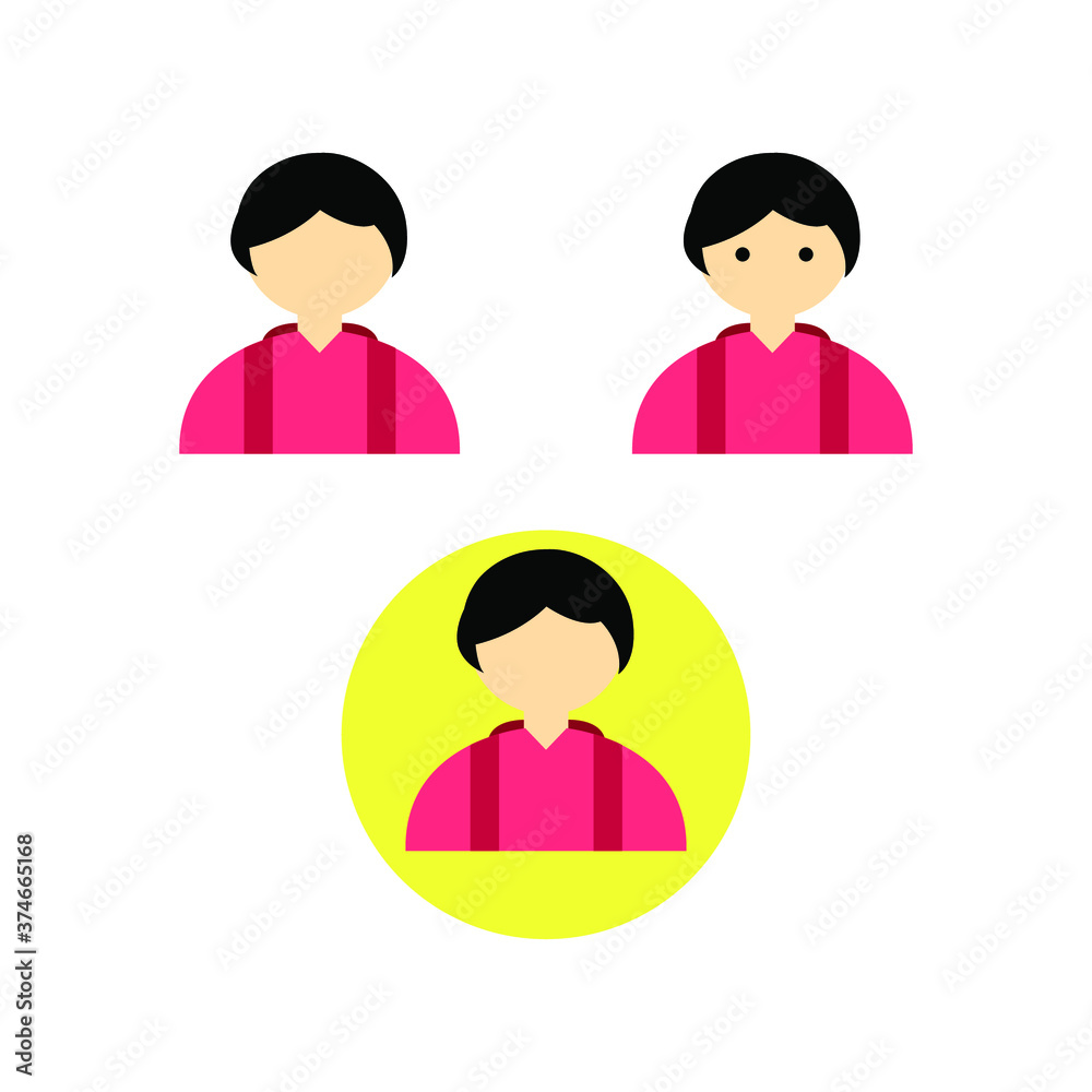 Girl avatar icon. flat design