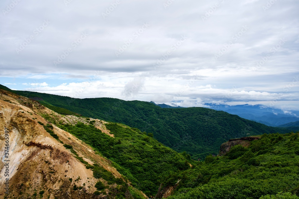 The Japanese mountains in summer. The Japanese mountains in summer.