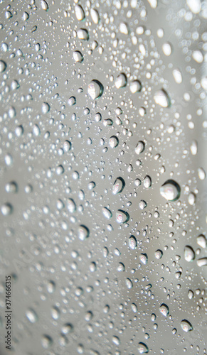 Water drop texture on transparent glass