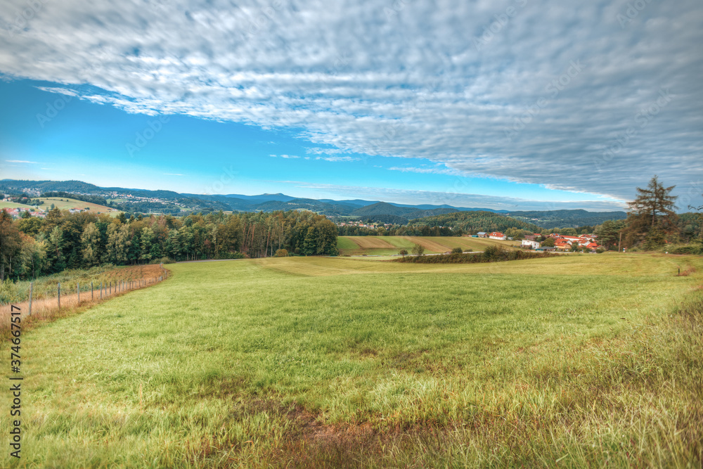 Beautiful high dynamic range picture of bavarian landscape