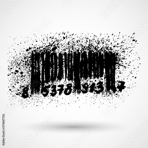 Grunge barcode