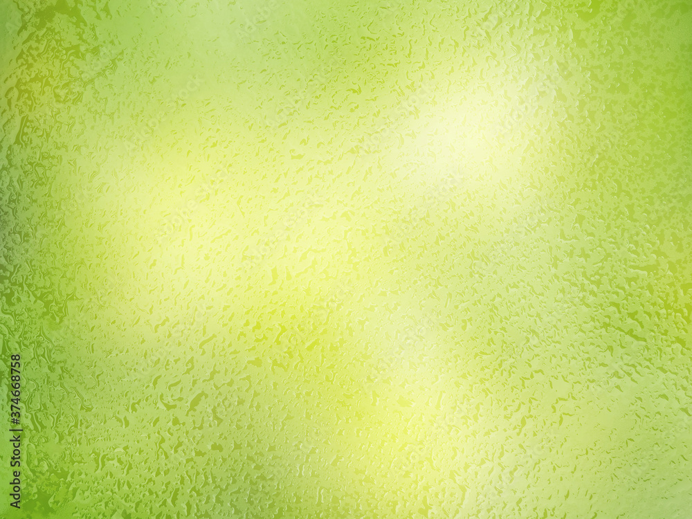 Water drops over natural green color background