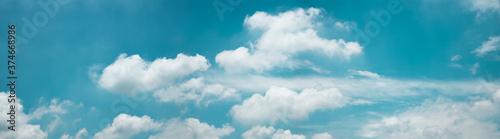 Photography Clouds in the Blue Sky on Sunny Day, Nature Scenery with a Good Weather