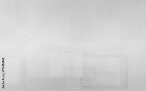 Abstract white and gray polygon square pattern gradient background. with space for concept design Technology and modern. 3d render illustration.