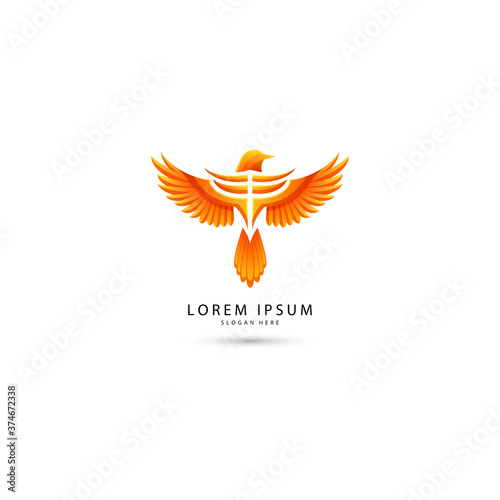 luxury phoenix logo concept. best phoenix bird logo design