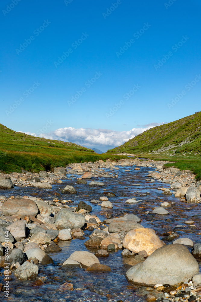 Fototapeta premium 北海道 黒岳山頂周辺の夏の風景