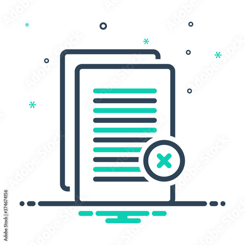 Mix  icon for remove