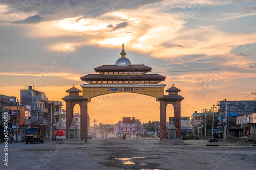 Lumbini Gate at Bhairahawa, Nepal.