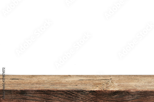 Obraz na plátne wooden table background isolated on white background
