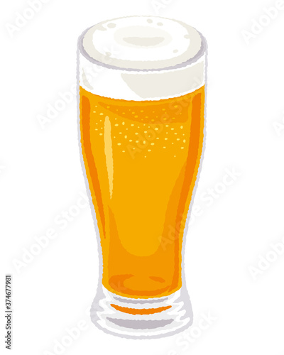 ビールのイラスト/ビアグラス